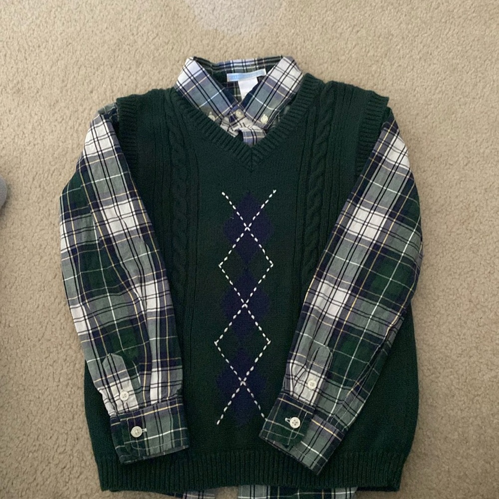 Janie and Jack sweater/button up